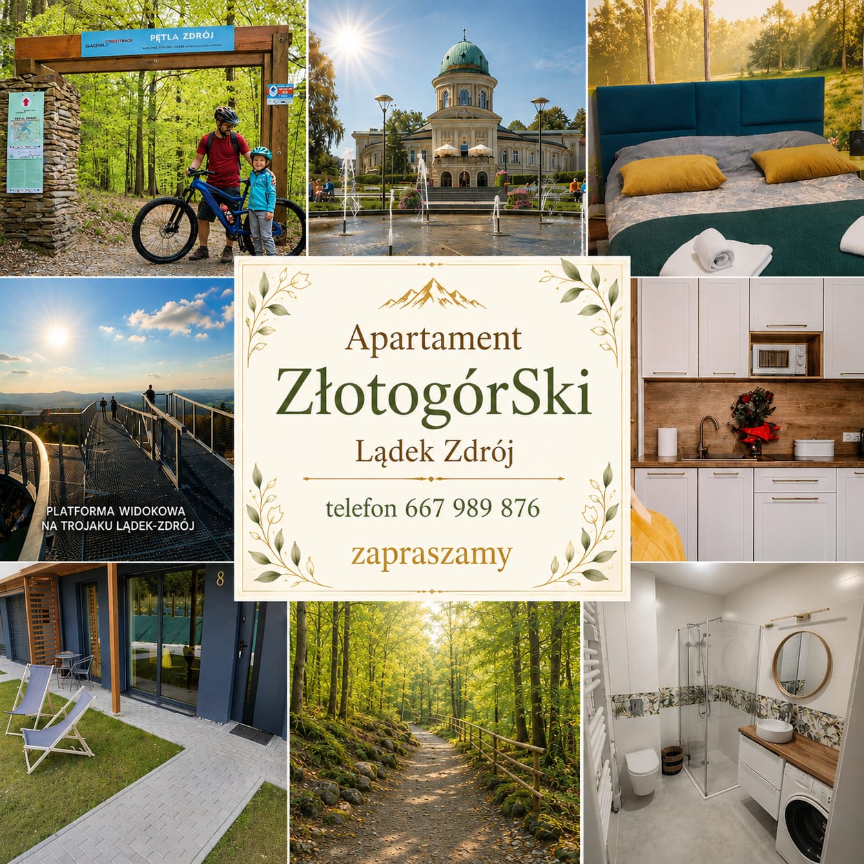 Plakat Apartamentu ZłotogórSKI — Lądek-Zdrój